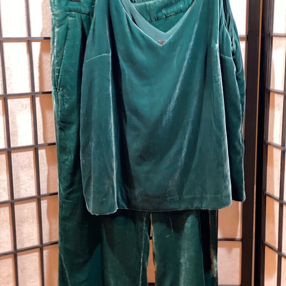 Gorgeous teal  velvet holiday outfit. - Picture 4 of 6